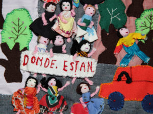 ¿Dónde están?/Where are they? Anon. Chile, early 1980s Photographer, Martin Melaugh (all images © Roberta Bacic), via http://www.latin-american.cam.ac.uk/events/arpilleras-dialogantes/arpillera-conversations 